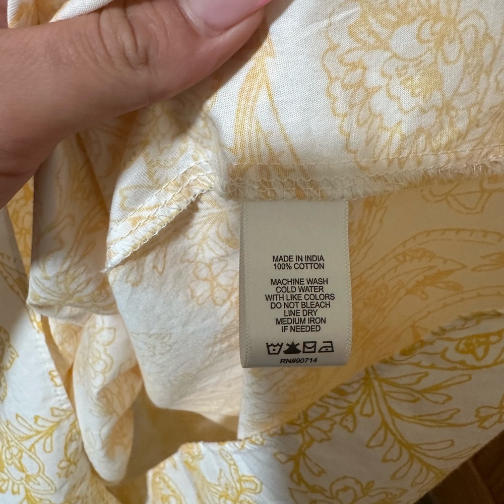1. State Yellow and White Floral Dress Large - Picture 4 of 5